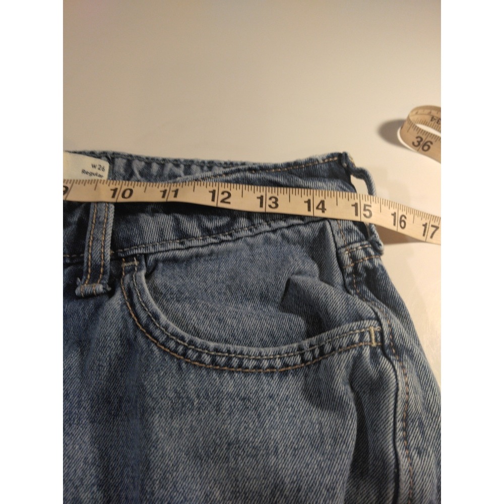 Hollister Womens Low Rise Baggy Jeans Size 26 R Blue Light Wash Wide Leg - Picture 4 of 9